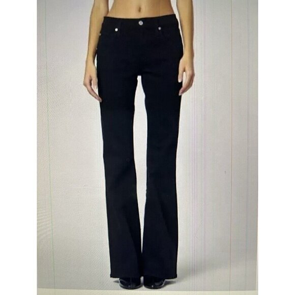 DAILY BLUE by ADRIANO GOLDSCHMIED Peace Bell Bottom Jeans in Infinity Black 27 - Picture 1 of 16